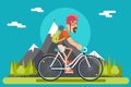 Mountain Ride Bicycle Geek Hipster ycling Travel Nature Lifestyle Concept Planning Summer Vacation Tourism Forest