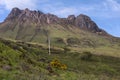 Mountain ridge along Loch Lurgainn in Scotland.