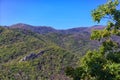 Early autumn multi layered mountain range Royalty Free Stock Photo