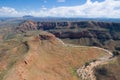 Mountain ridge and dry river valley, Australia