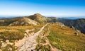Mountain Ridge with Hiking Trail Royalty Free Stock Photo