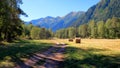 mountain ridge rough hiking ground road with no bitumen cover - photo of nature