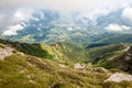 Mountain ridge slopes of Rodna Mountains National Park multiday hike, Muntii Rodnei National Park, Romania, Romanian Carpathian Royalty Free Stock Photo