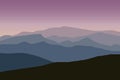 Mountain ridge vector illustration