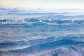 Mountain ridges, aerial view, Iranian mountains Royalty Free Stock Photo
