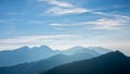 Mountain ridges looking like waves Royalty Free Stock Photo