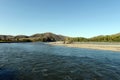 Mountain river Charysh in Western Siberia. Russia