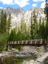 Mountain river crossing Royalty Free Stock Photo