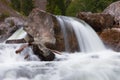 mountain river. fast stream water. Altai Royalty Free Stock Photo
