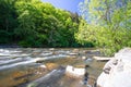 Mountain river in the forest, traveling Europe Royalty Free Stock Photo