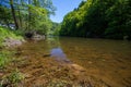 Mountain river in the forest, traveling Europe Royalty Free Stock Photo