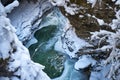 Frozen rocky canyon Royalty Free Stock Photo