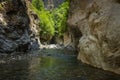 Mountain river gorge near Panta Vrexei in Evritania, Greece