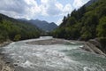 Mountain river Laba in the Caucasus