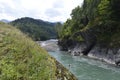 Mountain river Laba in the Caucasus