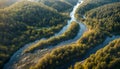 Mountain river. Mountain landscape. Panorama of the river in the middle of a mountain forest Royalty Free Stock Photo