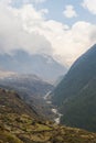 Mountain river Langtang Royalty Free Stock Photo