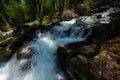 The mountain river in the mountains. Current through the gorge t Royalty Free Stock Photo