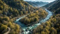 Mountain river. Mountainscape. Panorama of the river in the middle of a mountain forest Royalty Free Stock Photo