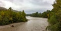 Mountain rivers originating from glaciers are sources of clean ecological water. Royalty Free Stock Photo