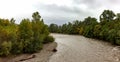 Mountain rivers originating from glaciers are sources of clean ecological water. Royalty Free Stock Photo