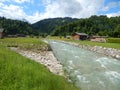 Mountain river scene in Garmisch, Germany