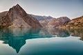 The mountain river is shrouded in mountains Royalty Free Stock Photo