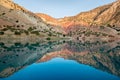 The mountain river is shrouded in mountains Royalty Free Stock Photo