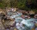 Mountain river in stone riverbed Royalty Free Stock Photo