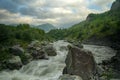 Mountain river stream landscape Royalty Free Stock Photo