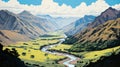 Mountain River: A Tim Doyle Inspired Postcard Of Haleakala National Park