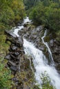 Mountain river and trees landscape. Kaunertaler Gletscher natural environment. Hiking in the alps, Kaunertal, Tirol, Austria, Euro