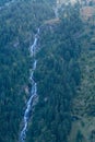 Mountain river and trees landscape. Kaunertaler Gletscher natural environment. Hiking in the alps, Kaunertal, Tirol, Austria, Euro