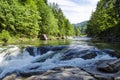 Mountain river with waterfall Royalty Free Stock Photo