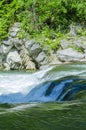 Mountain river with waterfall Royalty Free Stock Photo