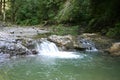 Mountain river with waterfalls Royalty Free Stock Photo