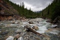Mountain river Yamangol in East Sayan Mountains Royalty Free Stock Photo
