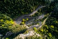 Mountain road aerial view. Bicaz pass, ROmania