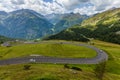 Mountain road in Austrian Alps Royalty Free Stock Photo