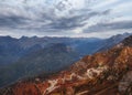 Mountain road. Mountain autumn landscape. Royalty Free Stock Photo