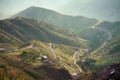 Mountain road in Chile Royalty Free Stock Photo