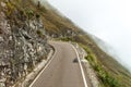 Mountain road in clouds Royalty Free Stock Photo