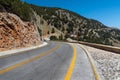 Mountain road on Crete island, Greece Royalty Free Stock Photo