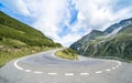 Mountain road with 180 degree turn