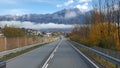 Mountain and road