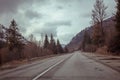 Mountain road, dramatic light