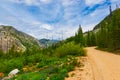 Mountain road, East Fork Road to McCall, Idaho Royalty Free Stock Photo