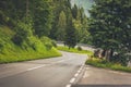 Mountain road in European Alps Royalty Free Stock Photo