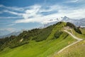 Mountain road in French Alps Royalty Free Stock Photo