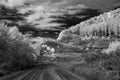 Mountain road. IR photo